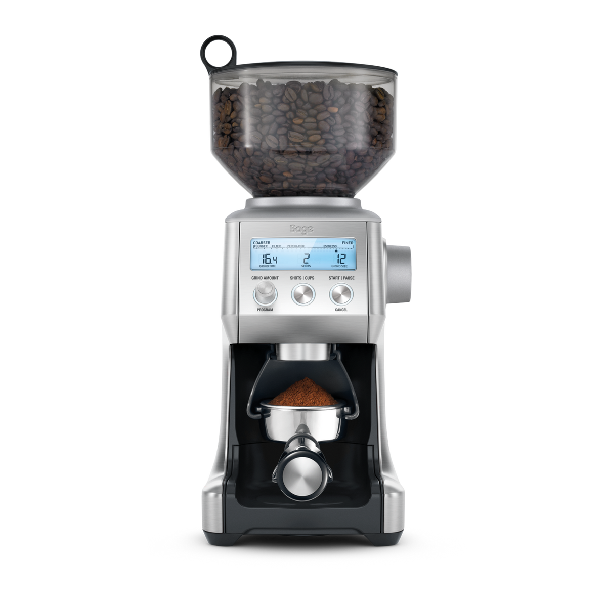 Sage Smart Grinder Pro in brushed stainless steel